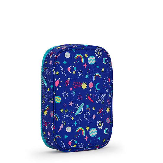 Sacs Kipling 100 Pens Printed Case Bleu | FR 1181DF